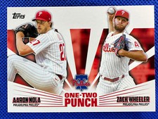 2023 #12P-10 Aaron Nola-Zack Wheeler Topps Series 1 Baseball One-Two Punch