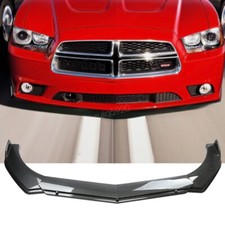 For 11-14 Dodge Charger Carbon Fiber Style Front Bumper Lip Spoiler Splitter