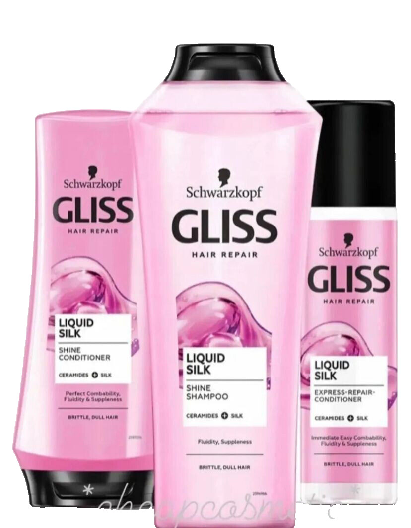 Schwarzkopf Gliss Kur Liquid Silk Shampoo dull hair - 3 pack