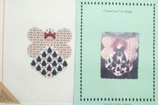 Star Needle Art needlepoint HP canvas  guide CHRISTMAS TOO ANGEL 4.25x5" 18mesh