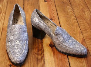 chunky heel penny loafers