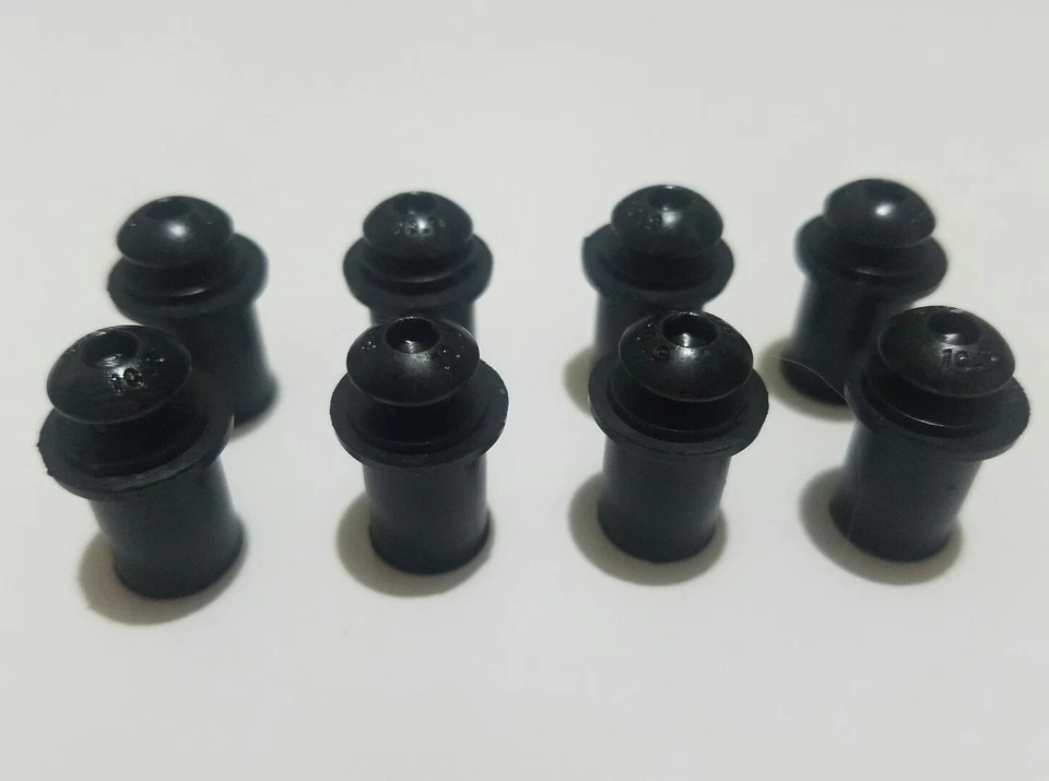 8 Tuercas de Goma NEGRAS para Pozo y Pernos de Acero Inoxidable Carenado de Pantalla de Motocicleta Bicicleta M5 5mm Foto 2 de 3