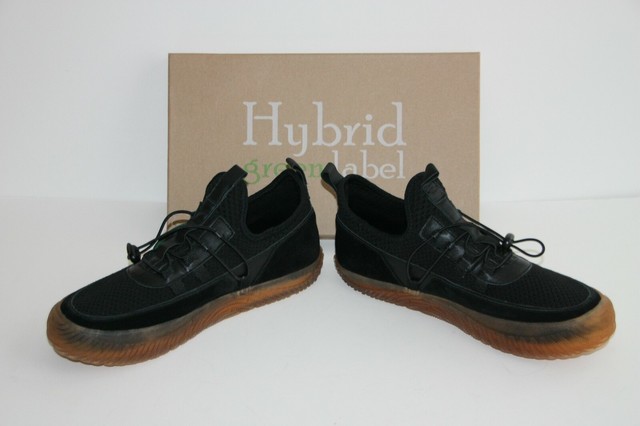 hybrid green label artful suede sneaker