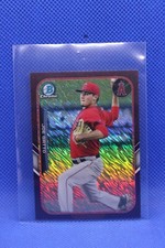 2015 Bowman Farm's Finest Chrome Mini Shimmer Refractor Purple /250 Joe Gatto SP