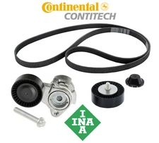 OEM Belt Tensioner & Idler Pulley + Drive Belt Kit INA for BMW 3.0L 1 3 5 X3