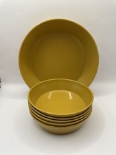 Melamine Bowl Mustard MCM 70s Made In USA 5” & 7 1/2” Set Of 5 Vintage