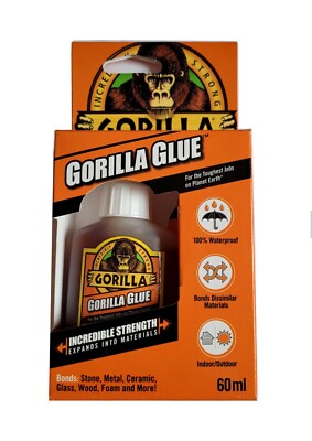 Gorilla Glue - 60ml Alleskleber für Holz, Stein, Metall, Keramik, Glas, Modell..