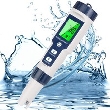 5 in 1 PH Meter for Water, PH/TDS/EC/Temp/Salt Meter, Salt Tester for Saltwat...