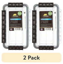 (Pack of 2) Plano Waterproof, Abrasion Resistant Storage Tackle Box, Clear