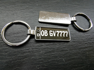 ★ KFZ Kennzeichen Schlüsselanhänger Min Nummernschild Anhänger Individuell Auto 
