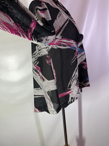IC by Connie K Size L Light Open-Knit Jacket Button-Front - Picture 5 of 10