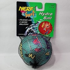 Vintage 1995 Nerf and Surf MOC 4" Green Turquoise Hydro Water Pool Ball Kenner