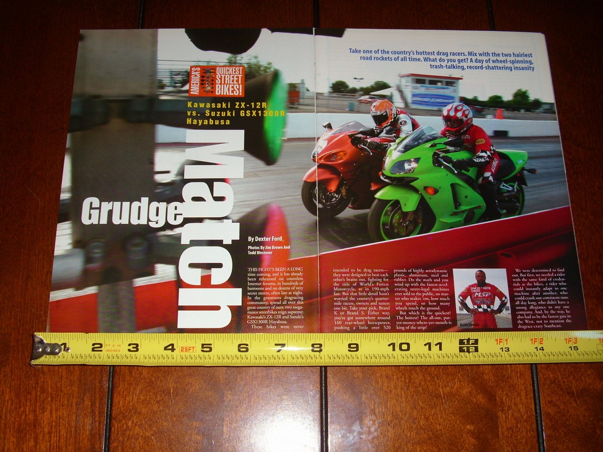 KAWASAKI ZX-12R vs. SUZUKI HAYABUSA GSX1300R KEITH DENNIS
