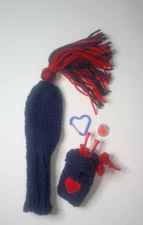 Navy Wool Blade Putter Cover Deluxe Extra Durable, Fits Ping, Accessories Bag