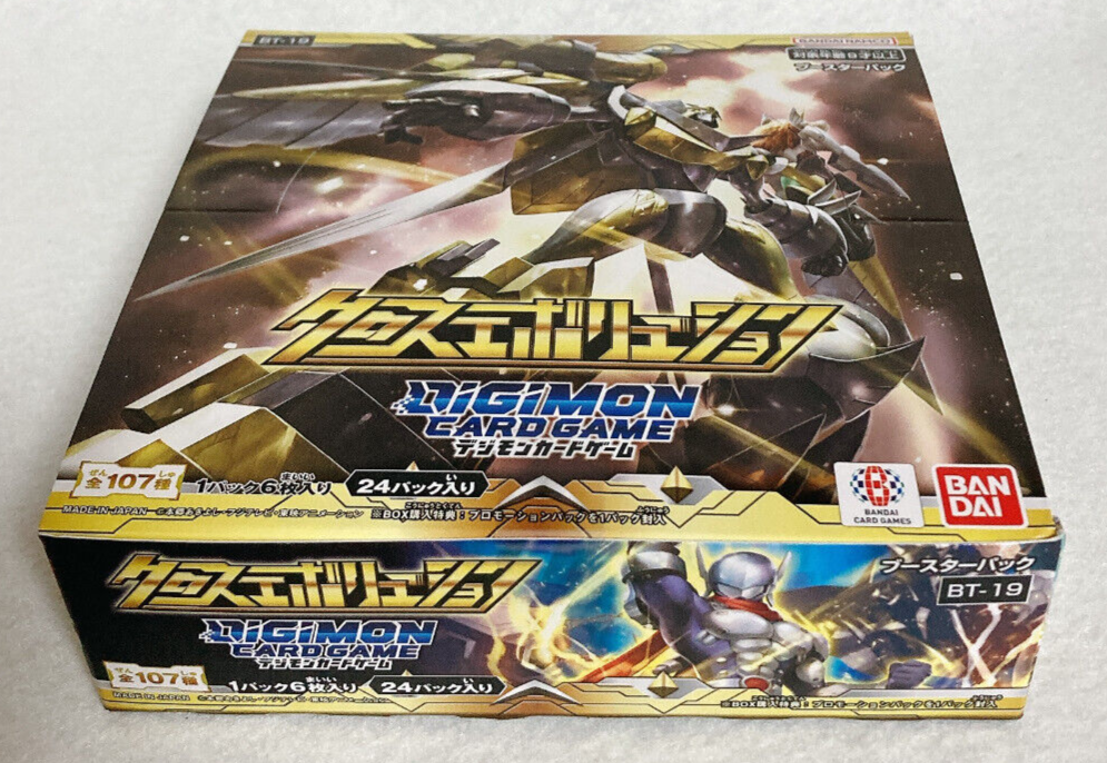 Digimon Card Game Booster Pack cross evolution TCG Sealed Box BT-19 Bandai