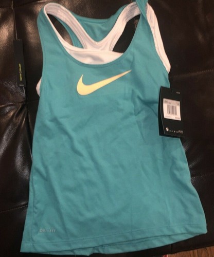 Nike Breathe Dri-FIT Tank Bra Big Girls XS Cabana/white/melon New Nwt bralette