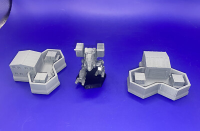 Small Warehouse w/ Hex Base x2, Tabletop Terrain Battletech (6mm)