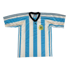 ARGENTINA 1998 Adidas Home BASIC Football Shirt L/XL Mens Vintage Soccer Jersey