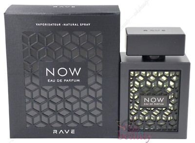 Rave Now By Rave Lattafa 3.4/3.3 oz Edp Spray For Unisex New In Black Box