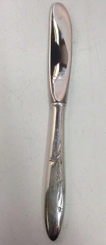 Gorham Sterling Handle Stainless Blade Star Celeste Pattern Butter Knife 6.5”