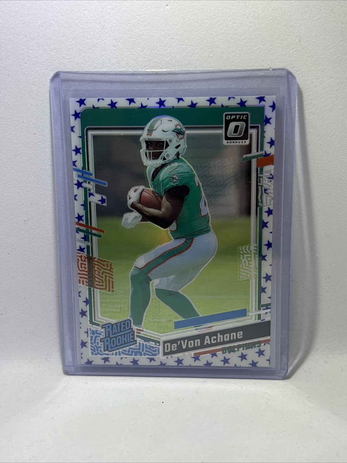 2023 Donruss Optic Devon Achane Rookie Blue Star Border SP Stars 269