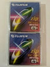 Fujifilm 100 MB Mac Formatted Zip Disk Lot of 2 UNOPENED NEW SEALED