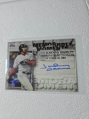 2017 Topps Memorable Moments Johnny Damon Auto 08 /15 #MMA- Jda Red Sox Card