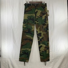 Rothco BDU Cargo Pants Kids Size 18 Green Woodland Camo Fatigues NWT