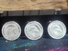 Lot of 4 x .05 Troy .999 Silver Rounds 1/5 Oz ~ Prospectors Gold & Gems CO