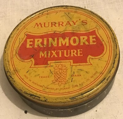 Blechdose leer -/ MURRAYS ERINMORE MIXTURE PIPE TOBACCO Round Tobacco Vintage.