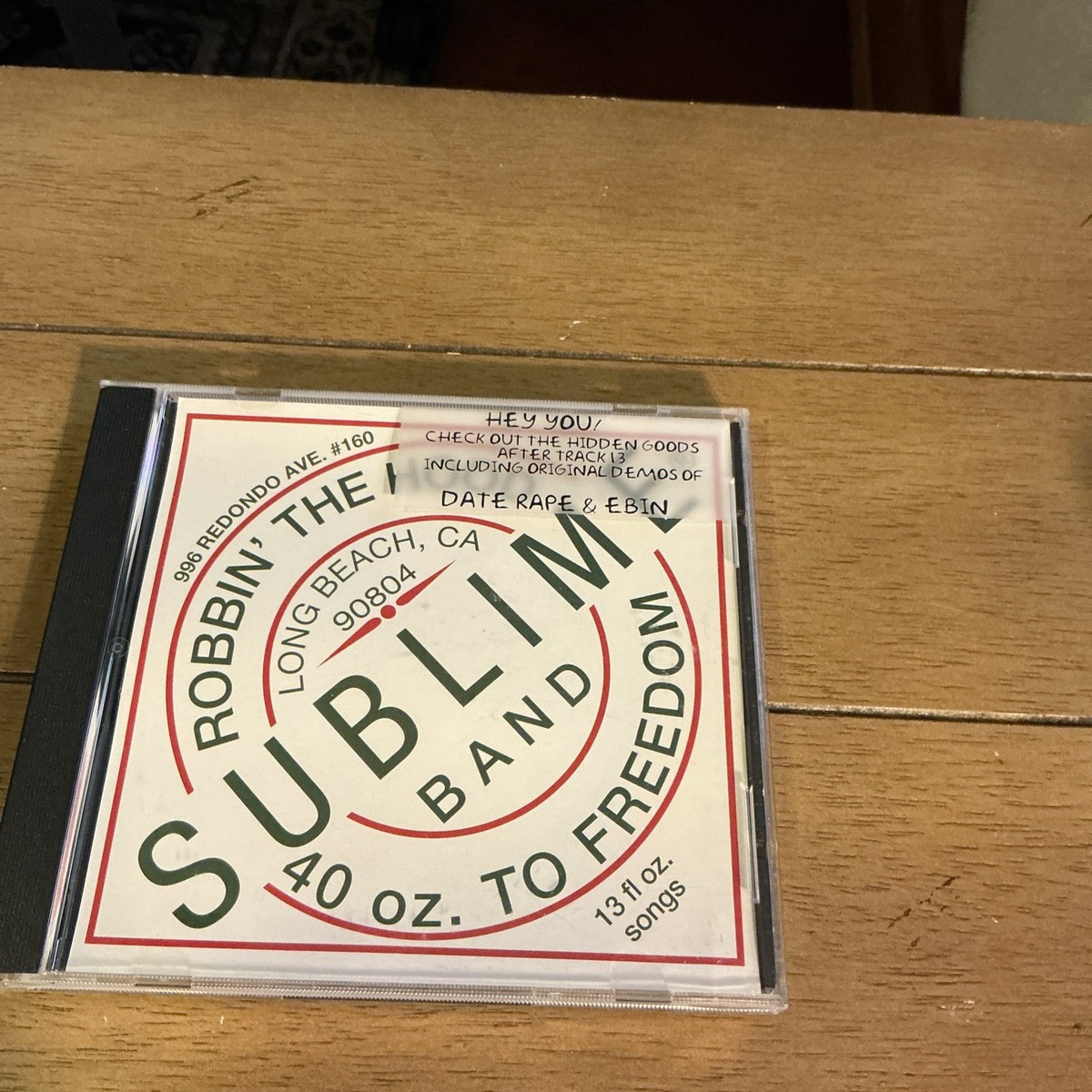 SUBLIME 40 Oz To Freedom Robbin' The Hood Cd Skunk Records RARE