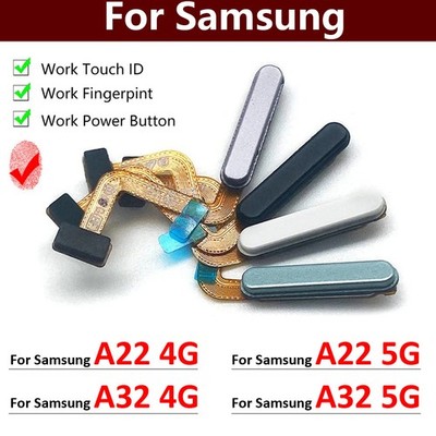 For Samsung A22 A32 Fingerprint Sensor Home Return Key Menu Button Flex Cable