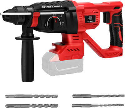 Powerful Cordless Rotary Hammer Drill - 4 Modes, 3J Impact, 360° Handle