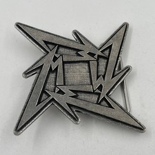 Metallica Thrash Band Ninja Star Logo Belt Buckle: Licensed USA Made, Retro 2007