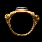 BEAUTIFUL ANCIENT ROMAN GOLD INTAGLIO RING WITH RAMS HEADS - 2nd Century AD (RH)