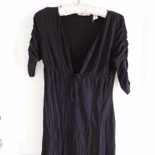 New Guess Low V-Neck Dress or Swimsuit Cover-up Stretchy Black size Small