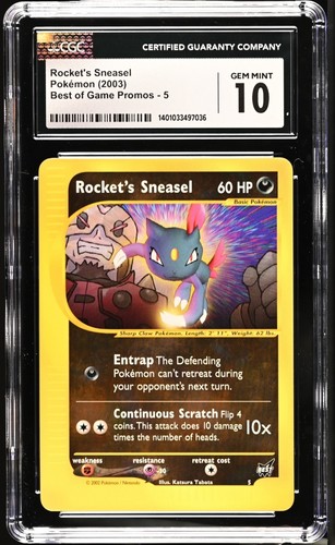 Rocket's Sneasel graded CGC 10 for sale on eBay