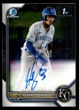 2022 BOWMAN CHROME HERARD GONZALEZ CPA-HG NRMT 1ST RC AUTOGRAPH ROYALS