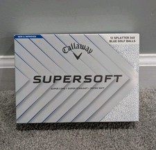 NEW Callaway Supersoft Splatter 360 Blue Golf Balls 12 Pack Dozen