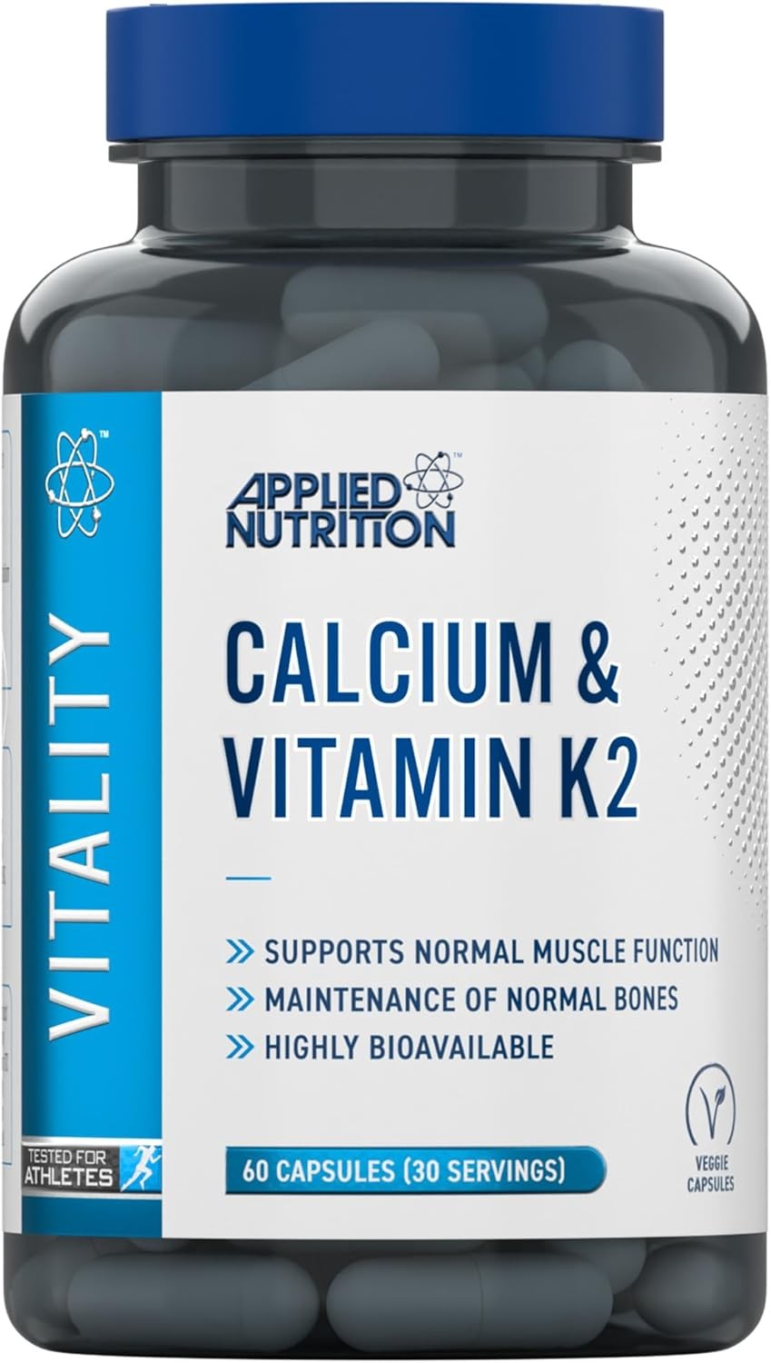 Vitality Calcium Bisglycinate & Vitamin K2 Capsule for Healthy Bones 30 Servings