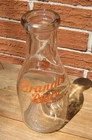 Vintage Brandt's Dairy Pewaukee Wisconsin Qt Glass Milk Bottle ACL 1947 2 Sided