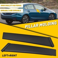 For Honda 2012-2015 Civic Right Front Door Left Pillar Molding 2pcs Garnish Set For Honda 2012-2015 Civic Right Front Door Left Pillar Molding 2pcs Garnish Set
