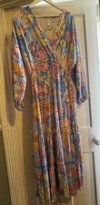 Butterfly Print Maxi Dress Made in Italy One Size.
