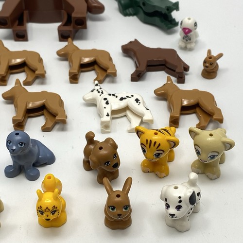 Lego 28 Stck. Lot Tier Minifiguren Adler Pferd Delfin Robbe Mops Igel Hund Löwe - Bild 4 von 8