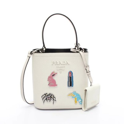 Prada Saffiano Pannier Handbag White Leather | eBay