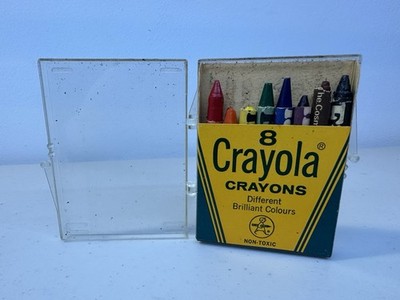 Vintage Crayola Buntstifte im Kunststoffkoffer - 8 Stück