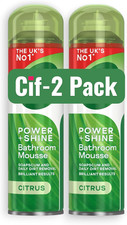 C!F MOUSSE BATHROOM Cleaner Spray CITRUS POWER Shine 500Ml X 2 – Effectively Rem 14.99 per litre