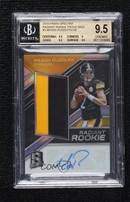 2018 Spectra Radiant Rookie Signatures /149 Mason Rudolph BGS 9.5 Patch Auto ib6