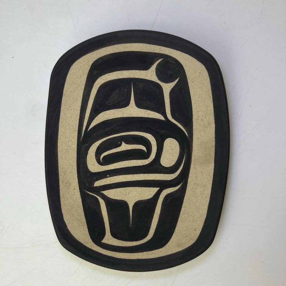 Judy Cranmer Cree Northwest Coast Pottery Pin Dish Signed Indigenous Art Haida - Image 3 of 4