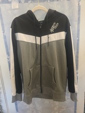 San Antonio Spurs Hooded Zip-Up Jacket Mens Size Large
